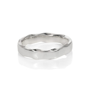 White metal wedding ring